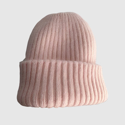 Bonnet en laine femme hiver à double épaisseur