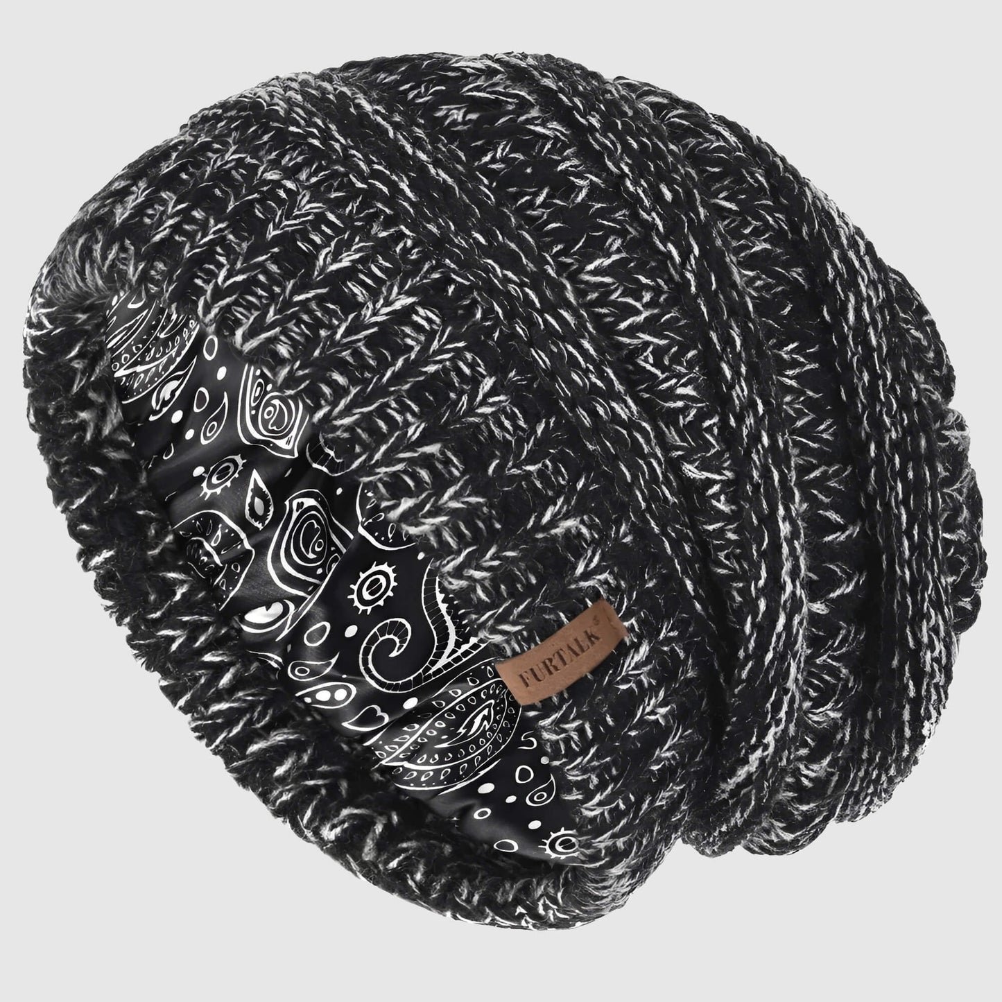 Bonnet en laine pour femme doublé satin