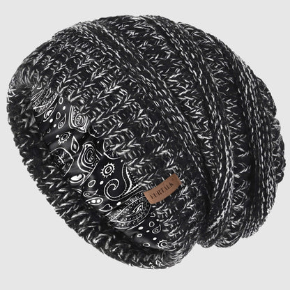 Bonnet en laine pour femme doublé satin