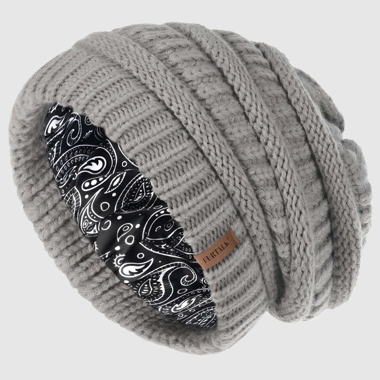 Bonnet en laine pour femme doublé satin