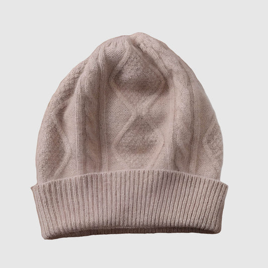 Bonnet en laine pour femme motif losange