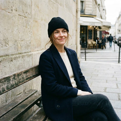 Bonnet en laine unisexe hiver épais tricoté