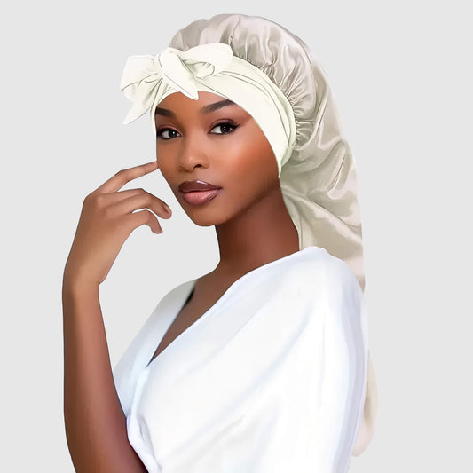 Bonnet en satin avec nœud élégant pour femme