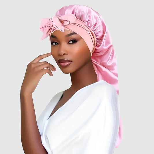 Bonnet en satin avec nœud élégant pour femme