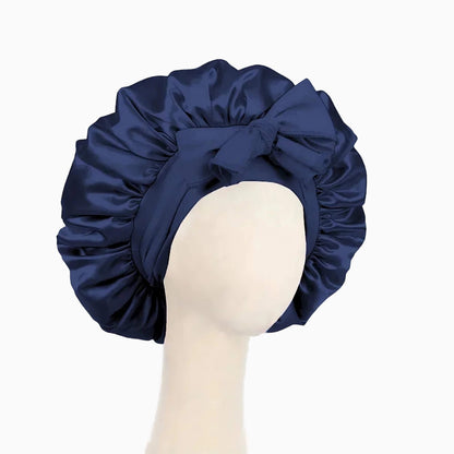 Bonnet en satin avec lien – confort ajustable et protection des cheveux