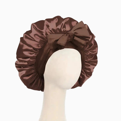 Bonnet en satin avec lien – confort ajustable et protection des cheveux