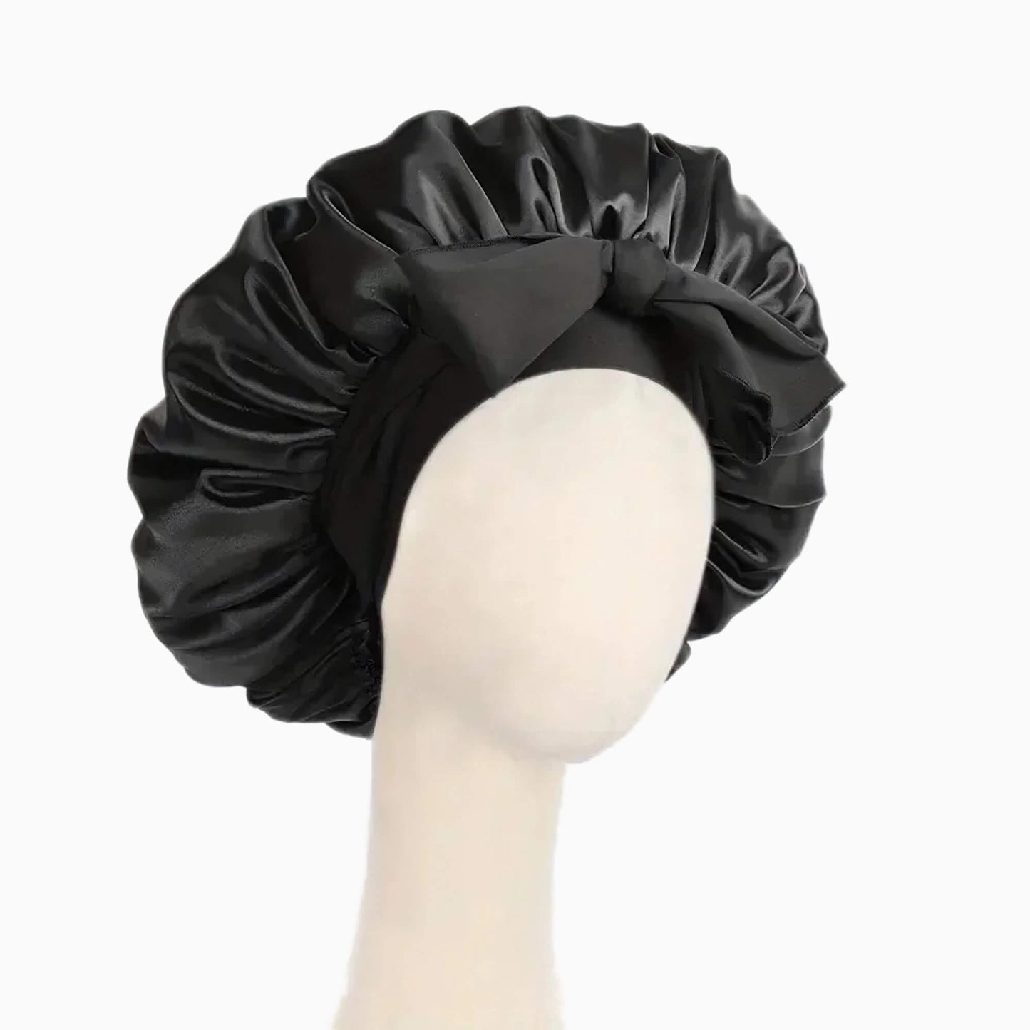 Bonnet en satin avec lien – confort ajustable et protection des cheveux