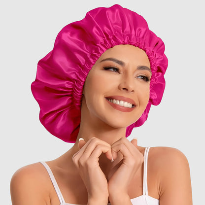 Bonnet en satin – soin capillaire doux et élégant pour cheveux bouclés