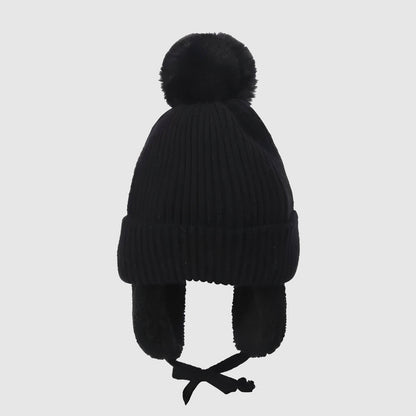 Bonnet enfant pompon – bien chaud avec cache-oreilles