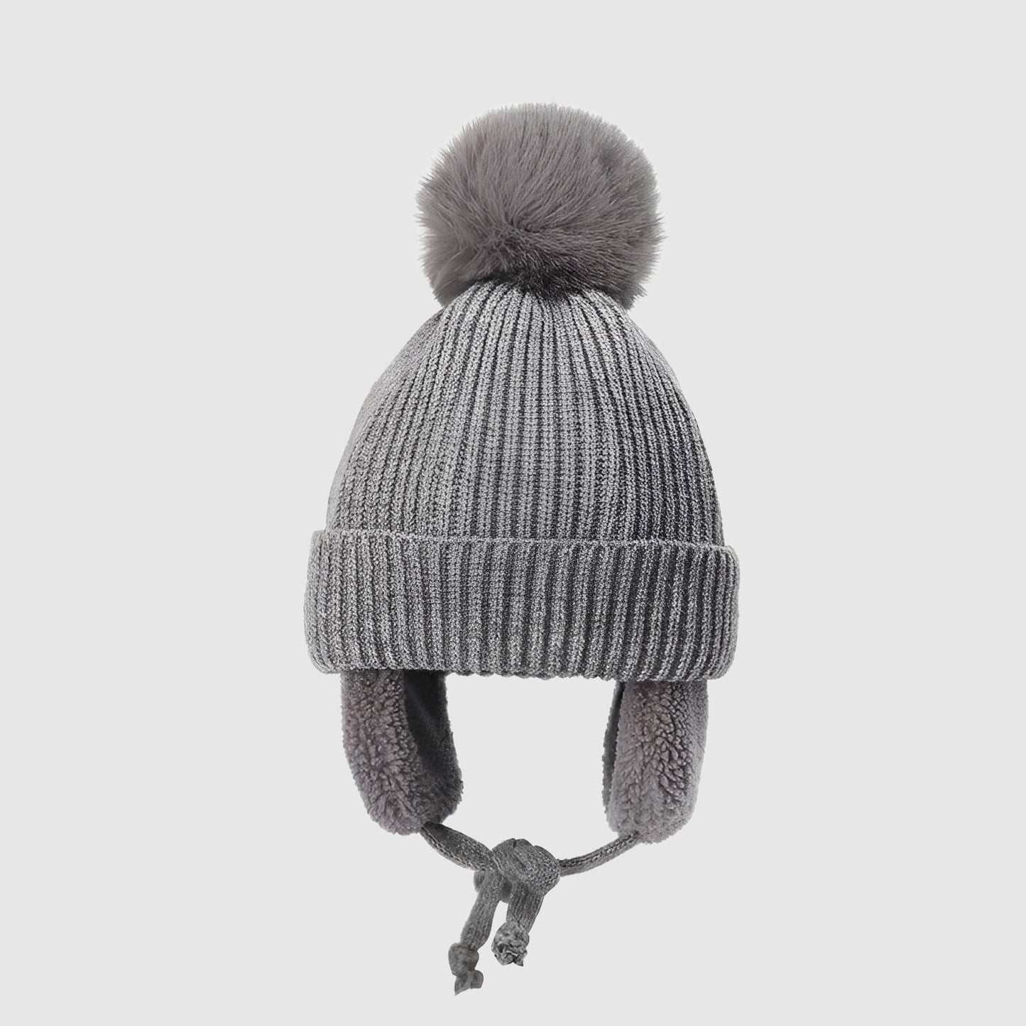 Bonnet enfant pompon – bien chaud avec cache-oreilles