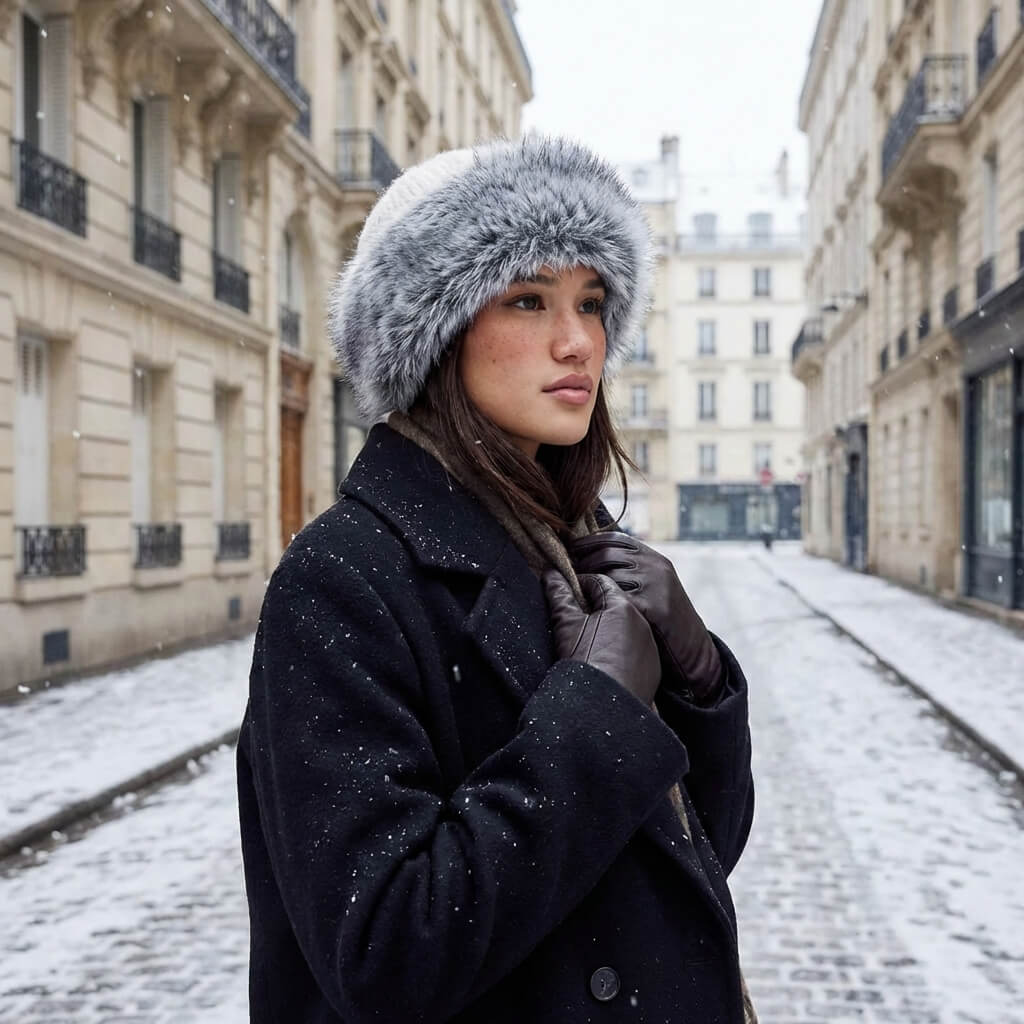 Bonnet russe en fausse fourrure – douceur et charme