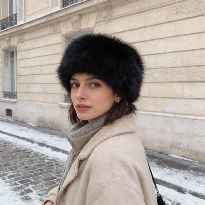 Bonnet russe d’hiver en fausse fourrure