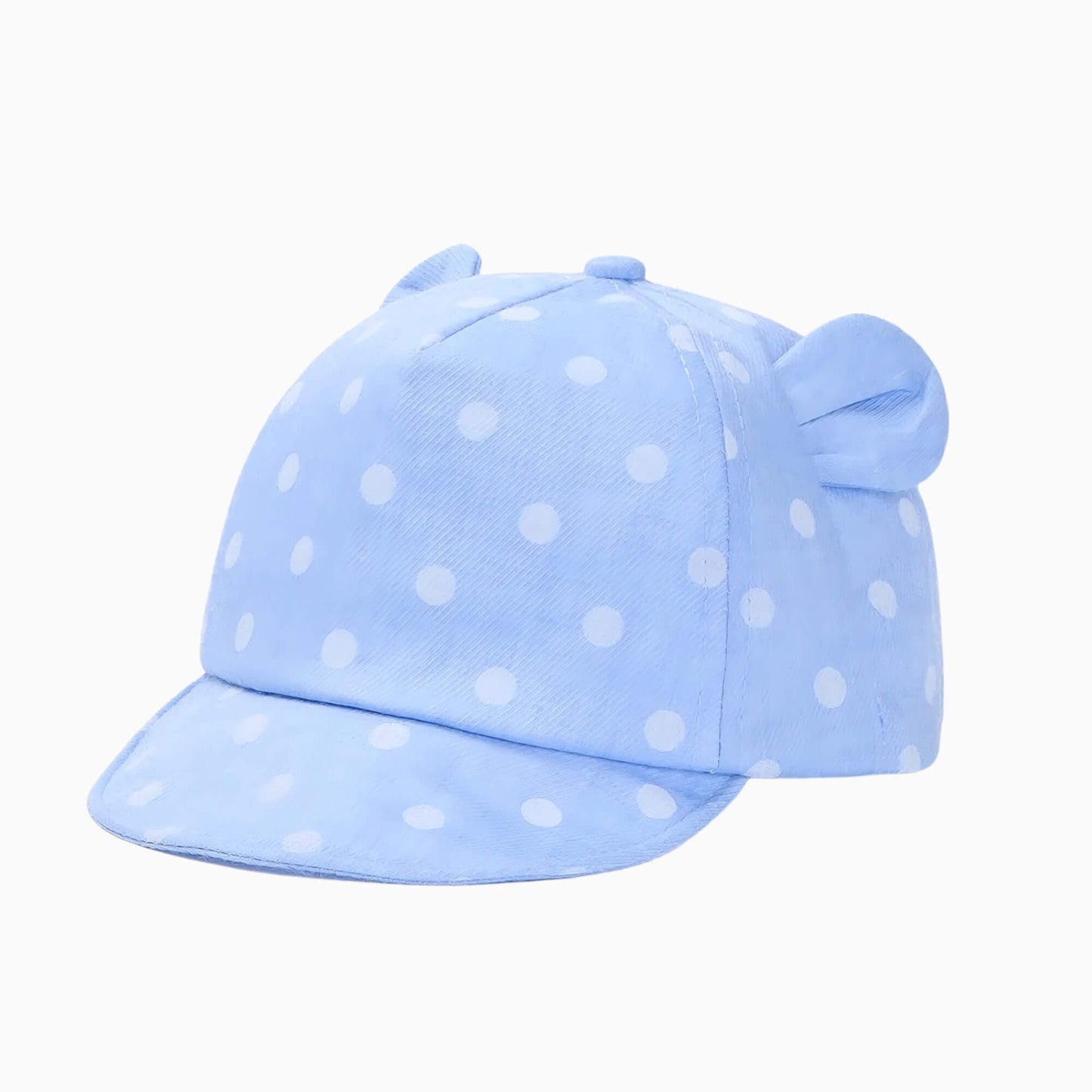 Casquette bébé à pois avec oreilles – 6 à 24 mois