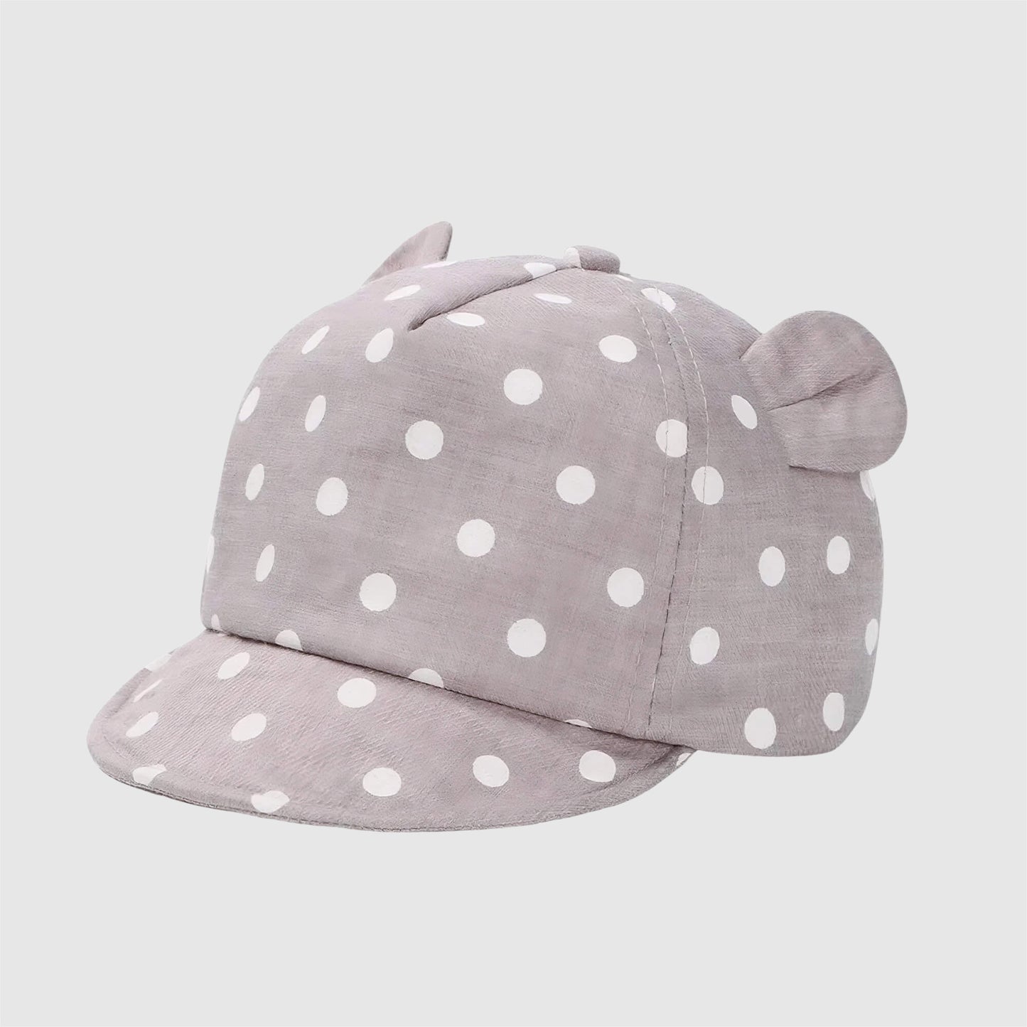 Casquette bébé à pois avec oreilles – 6 à 24 mois