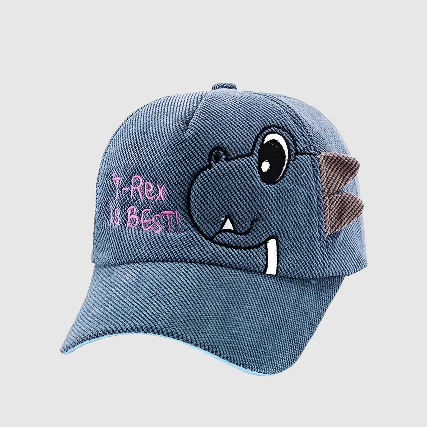 Casquette enfant dinosaure en velours côtelé – fun et protection au soleil