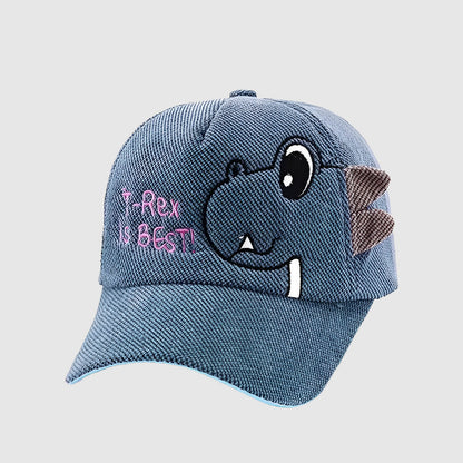 Casquette enfant dinosaure en velours côtelé – fun et protection au soleil