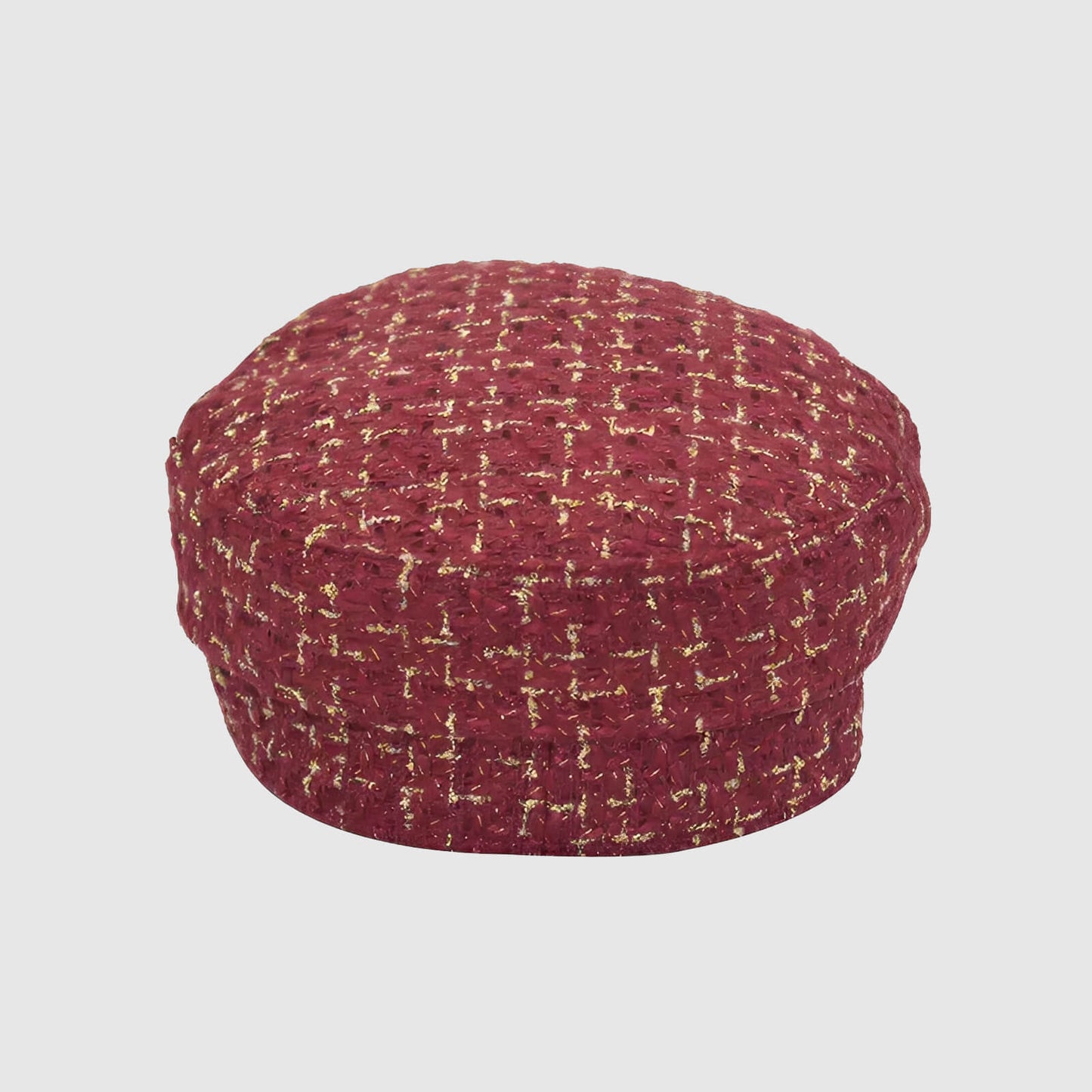 Casquette gavroche à chaîne – tweed à carreaux pour un look chic