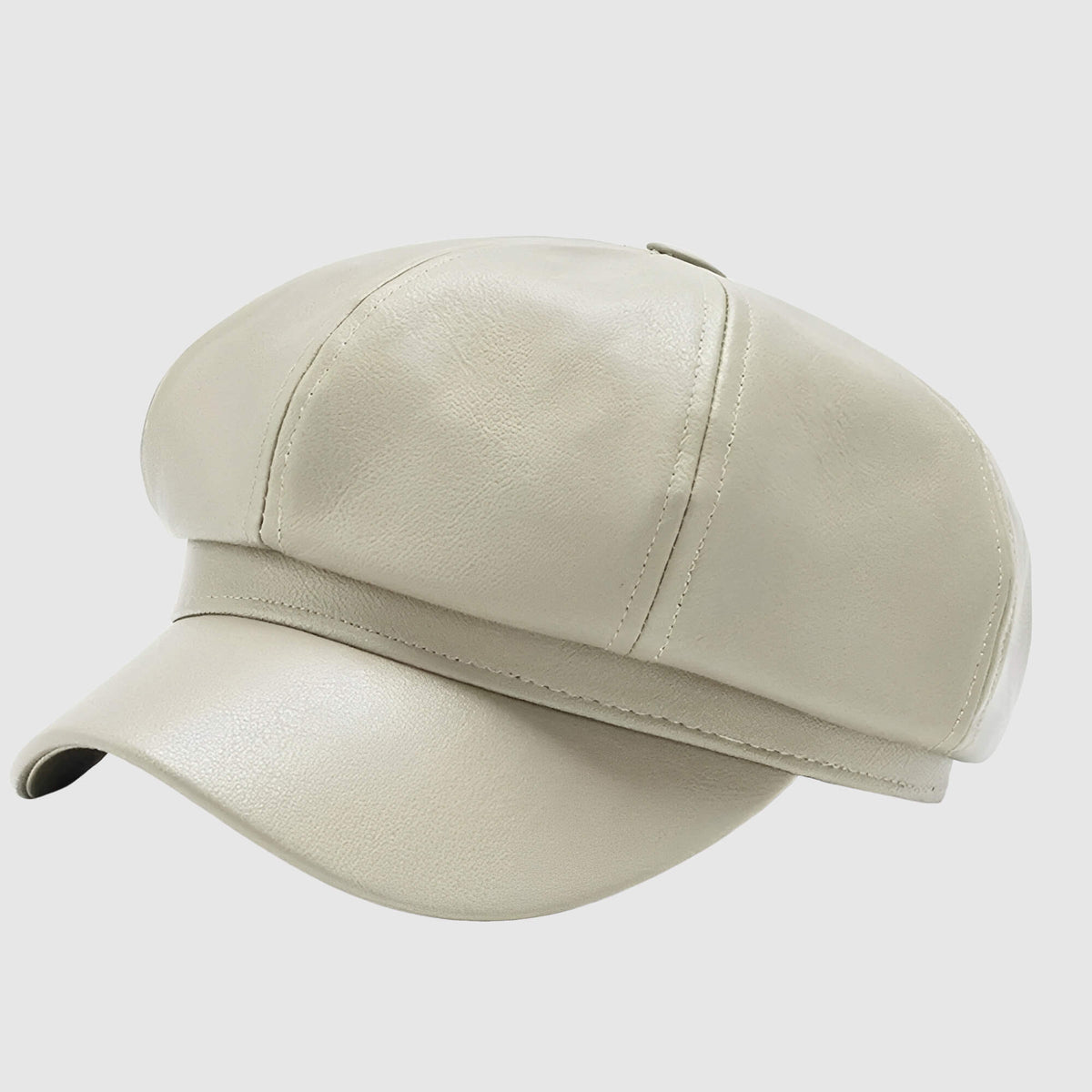 Casquette gavroche en simili cuir – rétro chic pour l’hiver