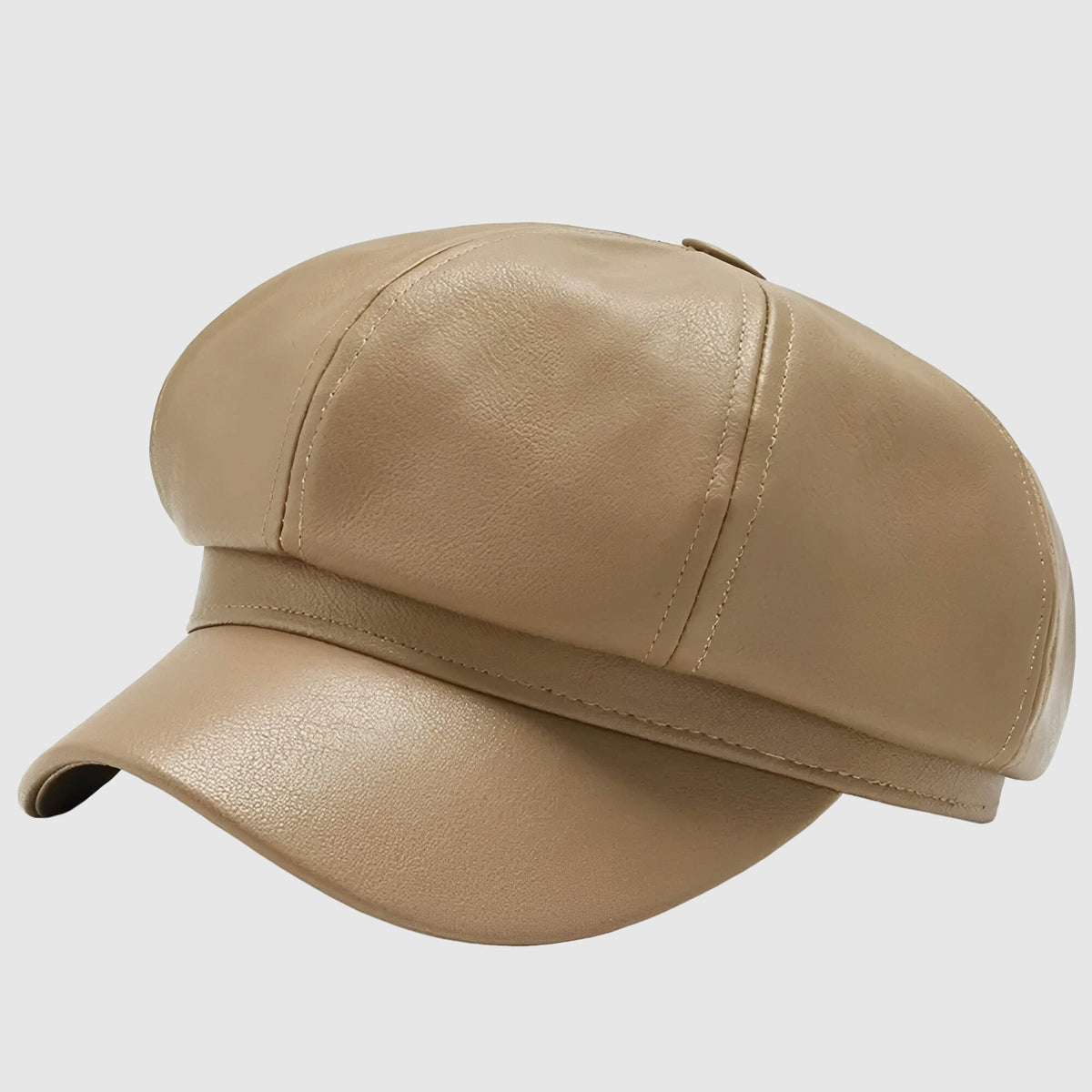 Casquette gavroche en simili cuir – rétro chic pour l’hiver