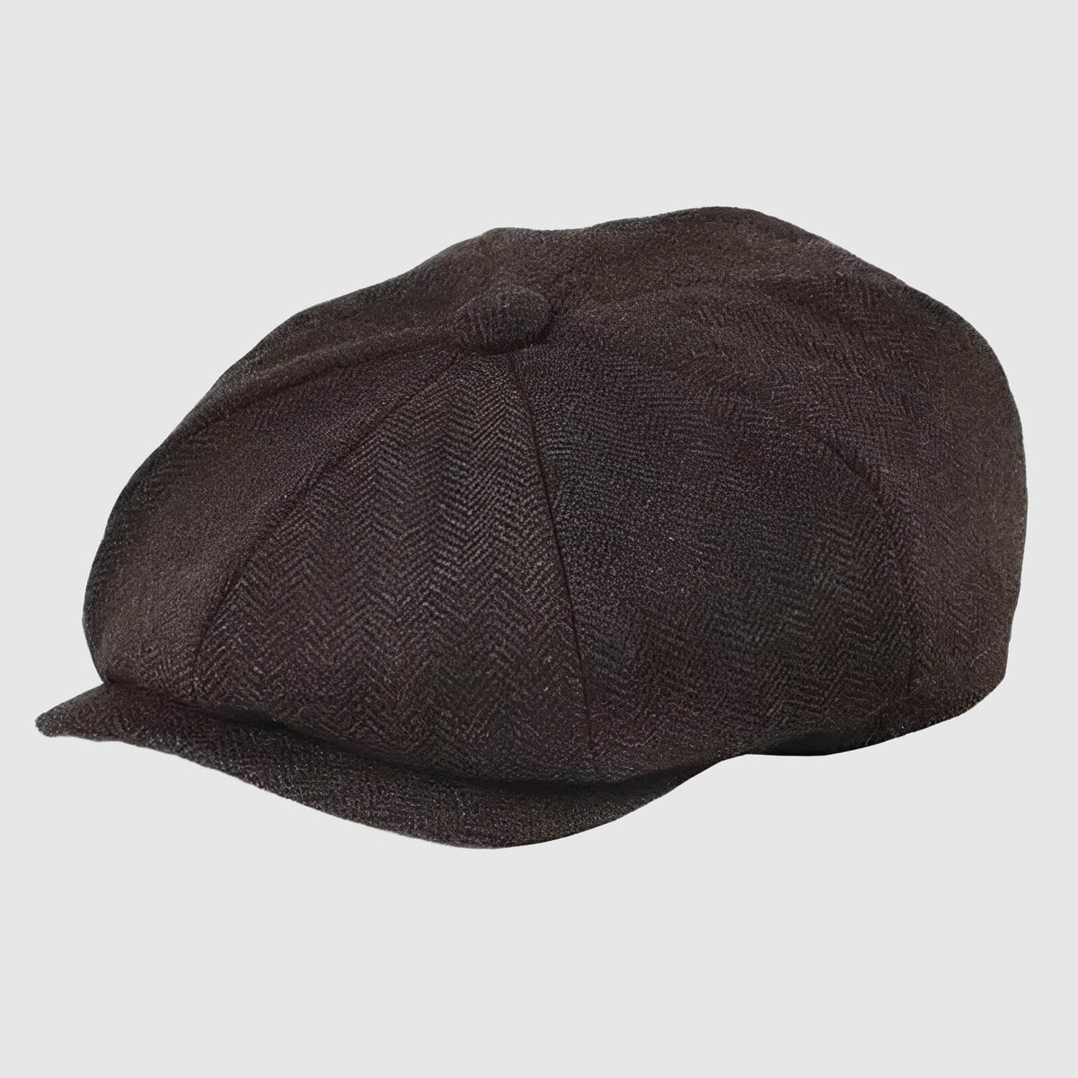 Casquette gavroche en tweed chevrons – style chauffeur rétro unisexe
