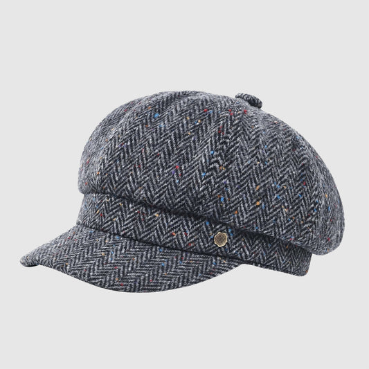 Casquette gavroche femme – gris moucheté, chic discret