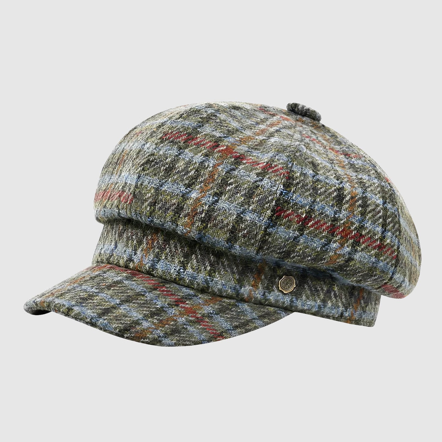 Casquette gavroche femme – tweed à carreaux, chic et rétro