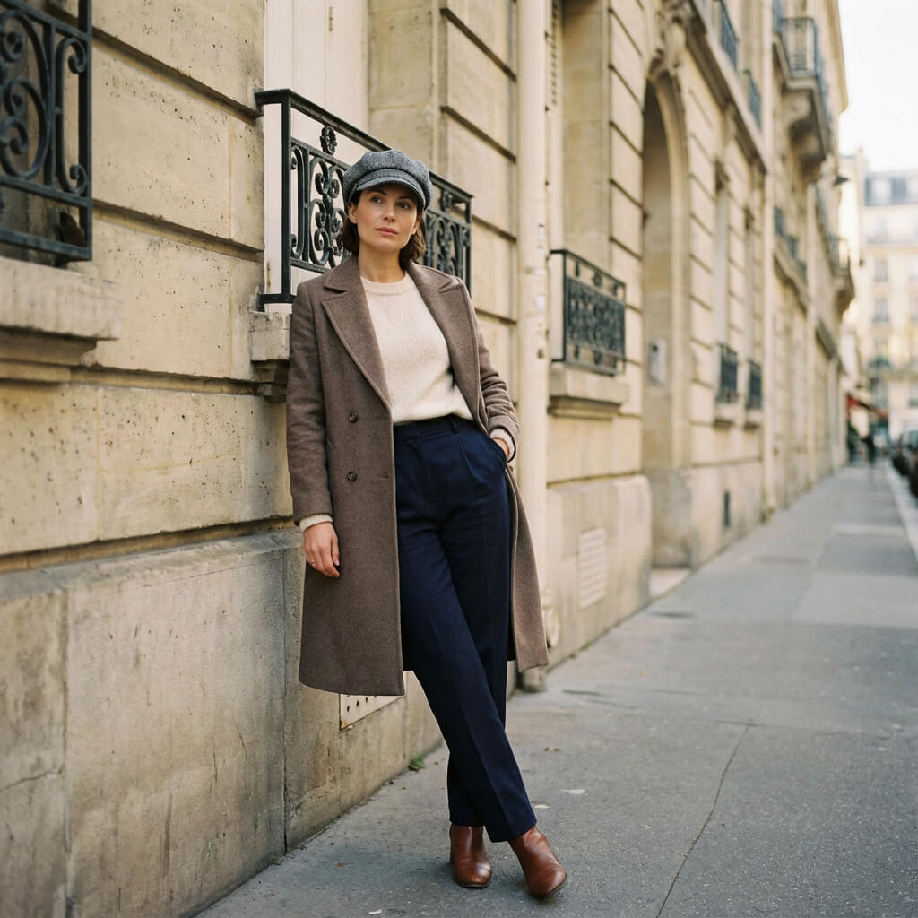 Casquette gavroche femme – unie, style Gatsby au quotidien