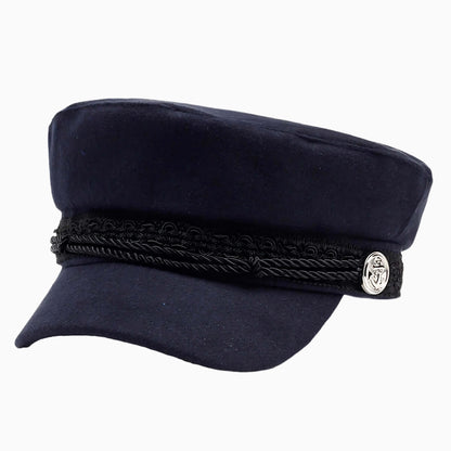 Casquette marin unisexe avec boucle décorative