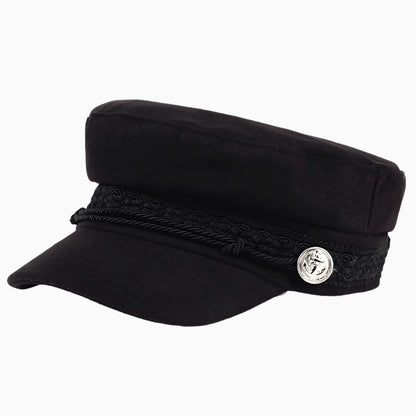 Casquette marin unisexe avec boucle décorative