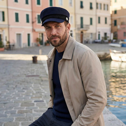 Casquette marin unisexe avec boucle décorative