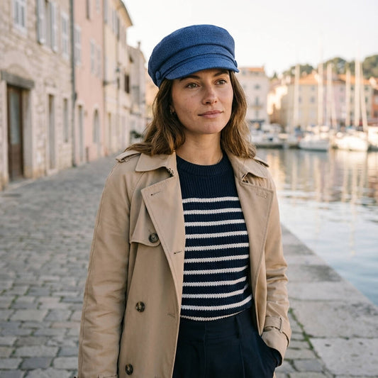 Casquette marin unisexe en lin léger