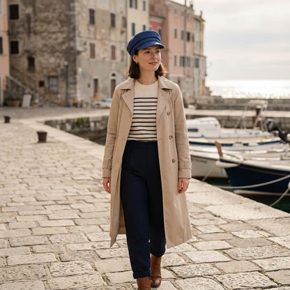 Casquette marin unisexe en lin léger