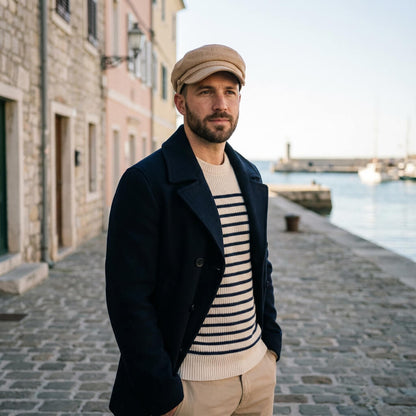 Casquette marin unisexe en lin léger