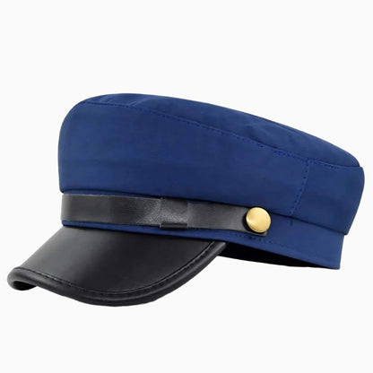 Casquette marin unisexe en similicuir élégant