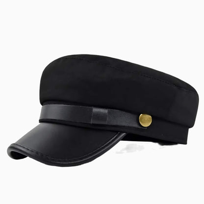Casquette marin unisexe en similicuir élégant