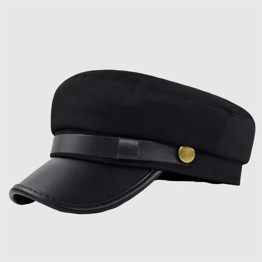 Casquette marin unisexe en similicuir élégant