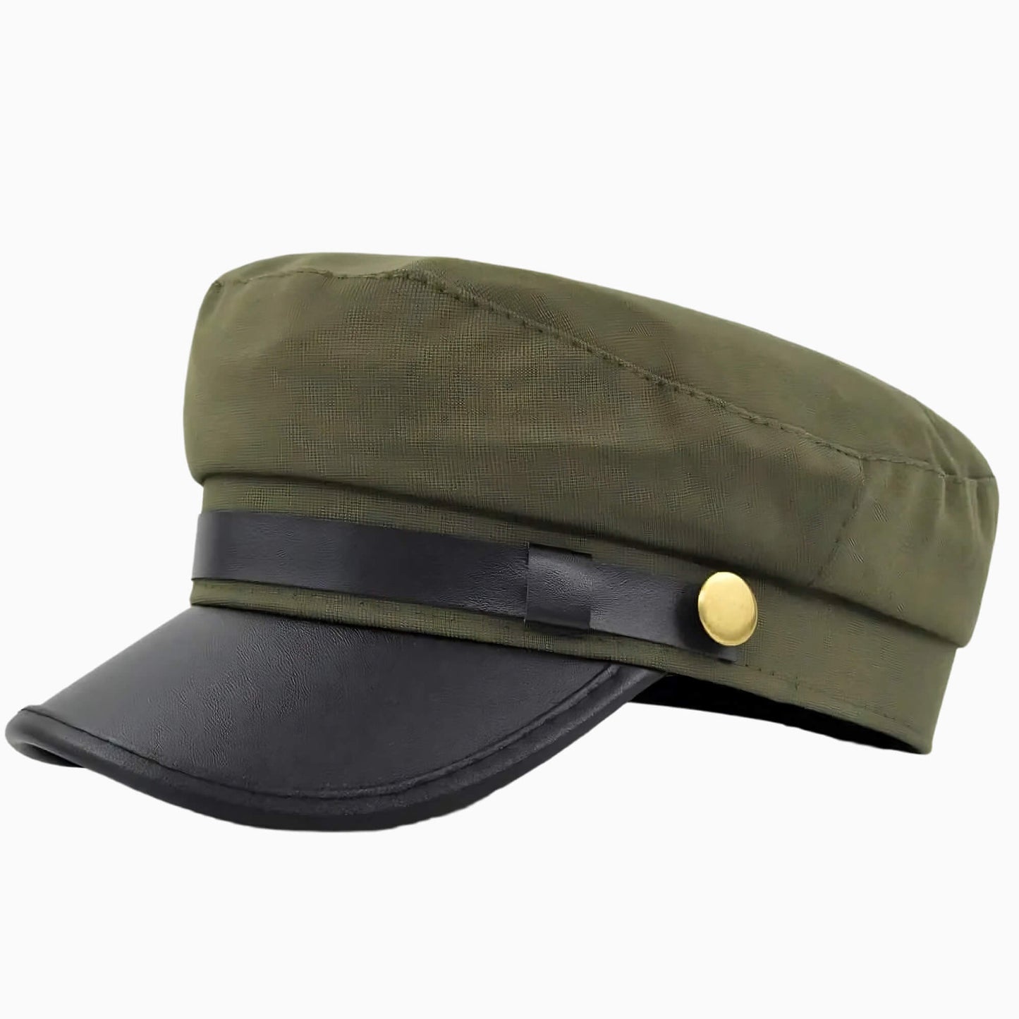 Casquette marin unisexe en similicuir élégant