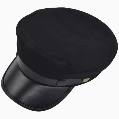 Casquette marin unisexe en similicuir élégant