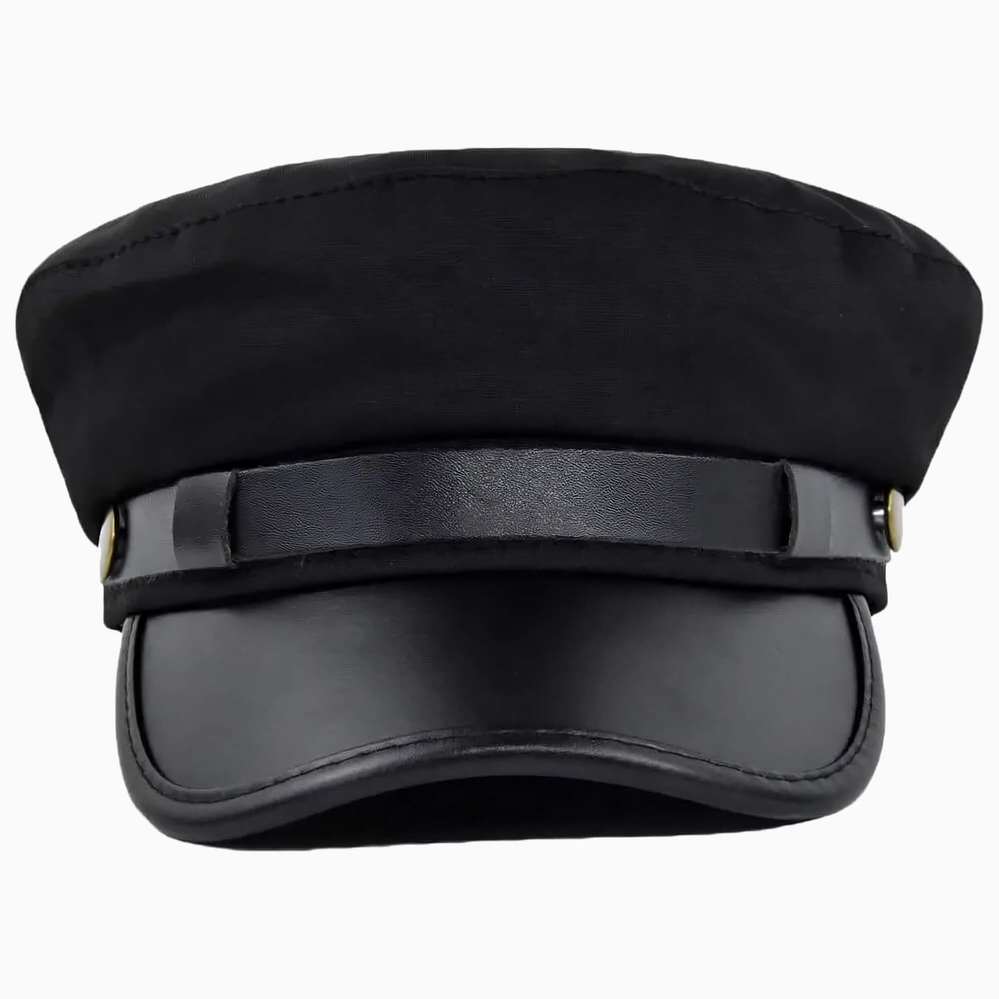 Casquette marin unisexe en similicuir élégant