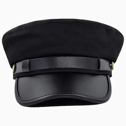 Casquette marin unisexe en similicuir élégant
