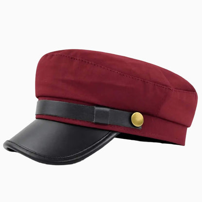 Casquette marin unisexe en similicuir élégant