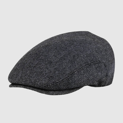Casquette plate homme en tweed – classique et chaleureuse pour l’hiver