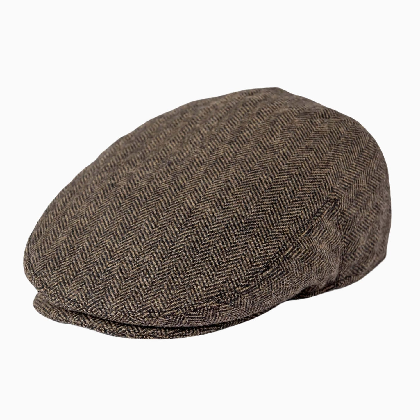 Casquette plate homme – motif chevrons, esprit tweed