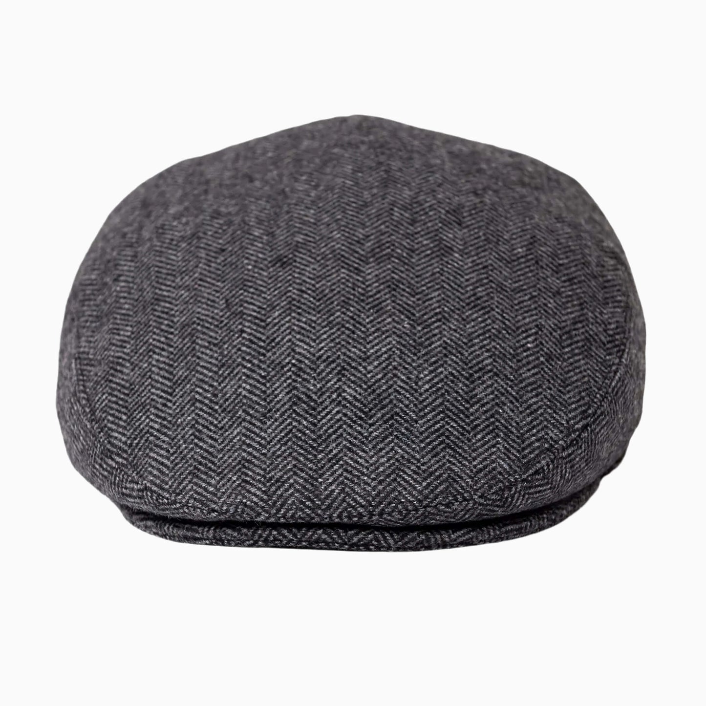 Casquette plate homme – motif chevrons, esprit tweed