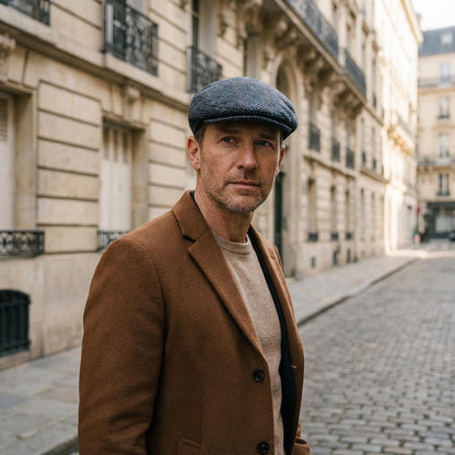 Casquette plate homme – plaid, rétro et original