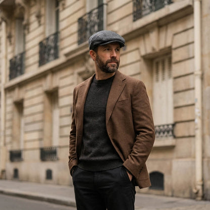 Casquette plate homme – plaid, rétro et original