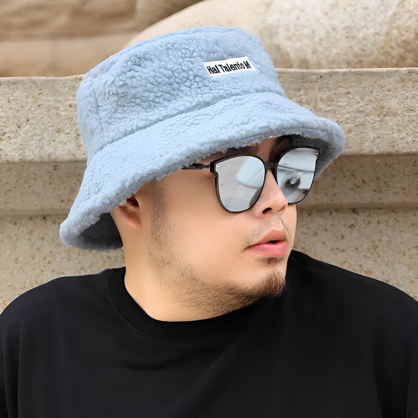 Chapeau bob d’hiver grande taille doublé polaire