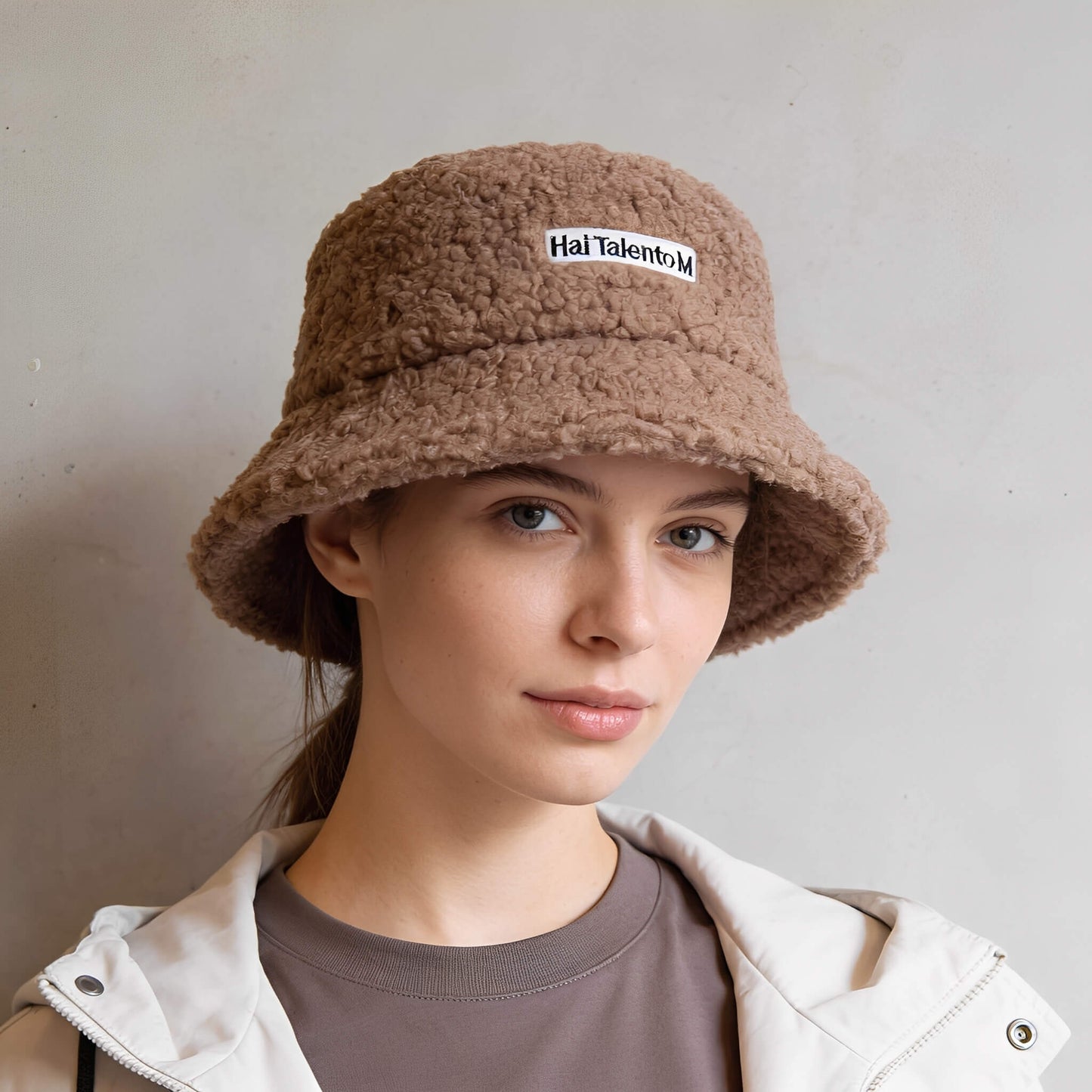 Chapeau bob en polaire chaude unisexe