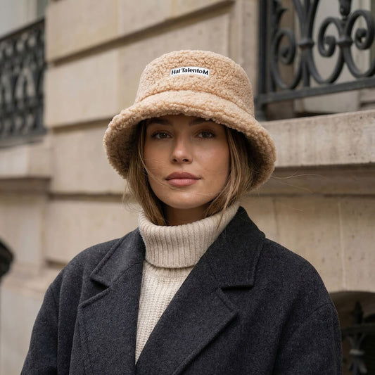 Chapeau bob en polaire chaude unisexe