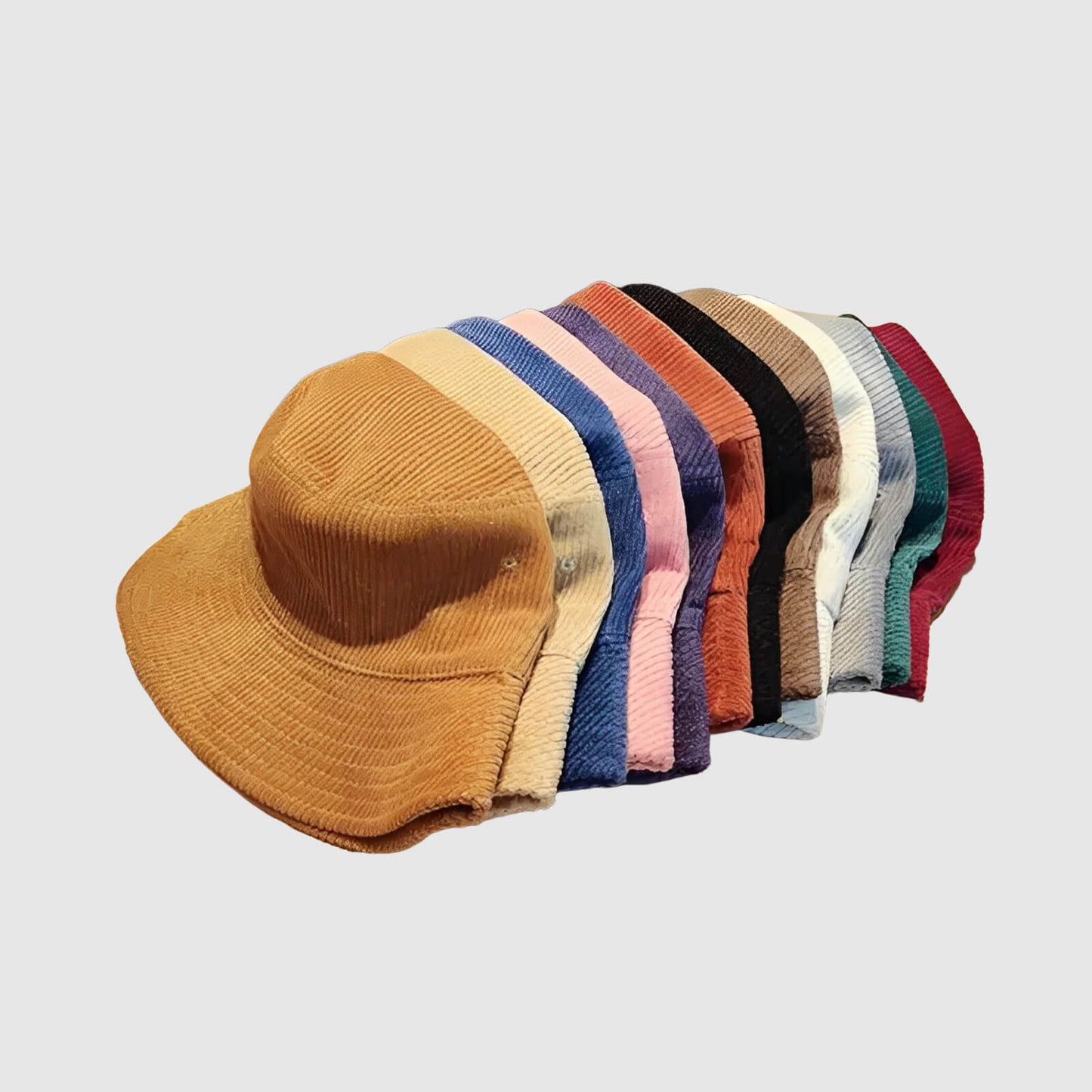 Chapeau bob en velours côtelé unisexe